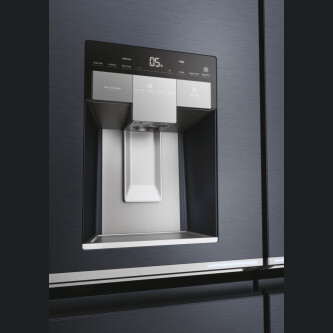 Me shumë dyer të pavarur Haier HCR7918EIMB, 4 dyer, pa ngricë, Ndriçim LED, Klasi E, E zezë e krehur, L x H x I (mm) 908x750x1775