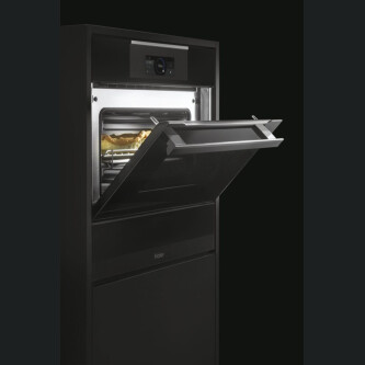 Furrë e kombinuar e integruar me mikrovalë Haier HWO45NB6T0B1, I-Touch Compact Series 6, Microvale - Combi, 34 litra, E zezë