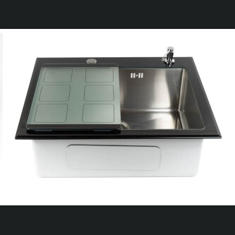 Lavaman kuzhine inox dhe xhami ZITO Salem LUX 62x50x22 cm