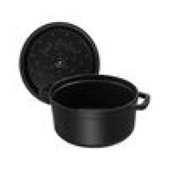 Tenxhere Cocotte 22 cm, e rrumbullakët, ngjyrë e zezë, prej gize  - Zwilling