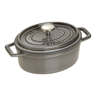 Tenxhere Cocotte 17 cm, e formës ovale, ngjyrë gri grafiti, prej gize. - Zwilling