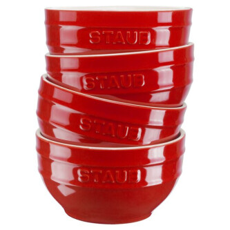 Set tasash, diametër 12 cm, 4 copë, ngjyrë e kuqe qershie, prej qeramike - Zwilling