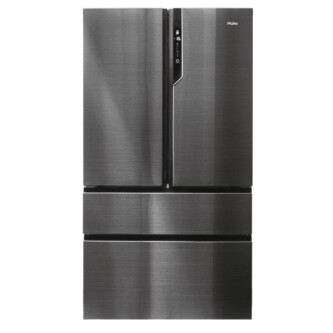 Frigorifer Haier HB26FSNAAA FD 100 Seria 7 me shumë dyer, 4 dyer, pa ngricë, ndriçim LED, klasi E, ikonik i zi, L x H x I (mm) 1005x760x1900