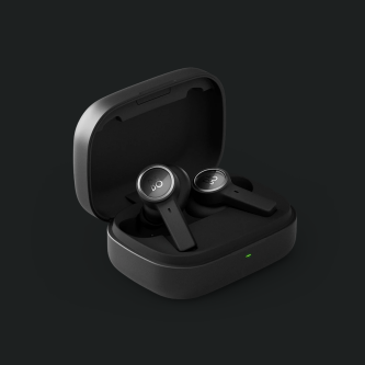 Kufje pa tel Bang & Olufsen Beoplay EX në vesh, anulim adaptiv i zhurmës, antracit i zi