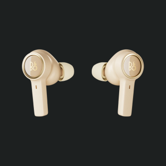 Kufje pa tel Bang & Olufsen Beoplay EX në vesh, anulim adaptiv i zhurmës, ton Gold
