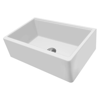 Lavaman i kthyeshëm kuzhine graniti CookingAid Lux ​​· LX8410 Përparëse e shtëpisë në fermë White / Polar White + aksesorë instalimi