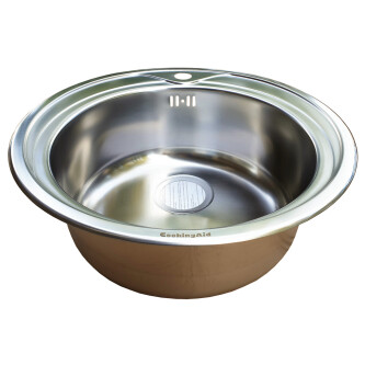 Lavaman kuzhine  inox CookingAid PIO REDONDO PL Finim i rrumbullakët SATIN + aksesorë instalimi