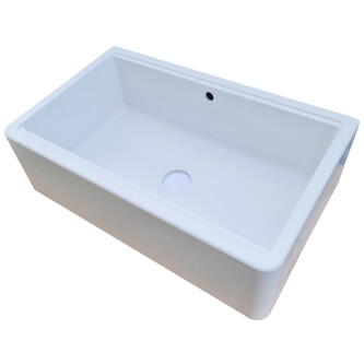 Lavaman i kthyeshëm kuzhine graniti CookingAid Lux ​​· LX8410 Përparëse e shtëpisë në fermë White / Polar White + aksesorë instalimi