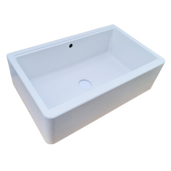 Lavaman i kthyeshëm kuzhine graniti CookingAid Lux ​​· LX8410 Përparëse e shtëpisë në fermë White / Polar White + aksesorë instalimi