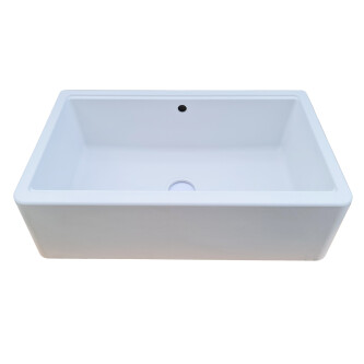 Lavaman i kthyeshëm kuzhine graniti CookingAid Lux ​​· LX8410 Përparëse e shtëpisë në fermë White / Polar White + aksesorë instalimi