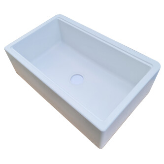 Lavaman i kthyeshëm kuzhine graniti CookingAid Lux ​​· LX8410 Përparëse e shtëpisë në fermë White / Polar White + aksesorë instalimi