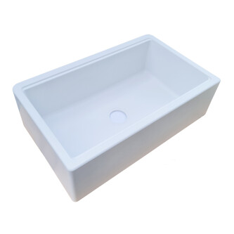 Lavaman i kthyeshëm kuzhine graniti CookingAid Lux ​​· LX8410 Përparëse e shtëpisë në fermë White / Polar White + aksesorë instalimi