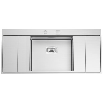 Lavaman kuzhine inox XERON B50 i kthyeshëm CookingAid me valvul kullimi drejtkëndor automatik dhe aksesorë montimi