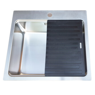 Lavaman kuzhine CookingAid UNA 57 inox me EASY DRAINER + Bonus: kundrejt grirës ABS i kthyeshëm në kullues enësh + aksesorë montimi