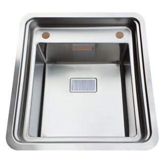 CookingAid VISION 40 lavaman kuzhine  inox me rubinet të integruar teleskopik, grirëse xhami të kalitur + pajisje montimi ideale për montim nën