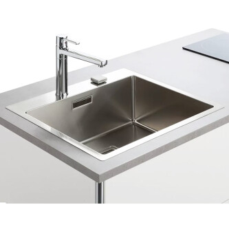 CookingAid BOX LUX 57 lavaman kuzhine inox me valvul kullimi drejtkëndor dhe aksesorë montimi