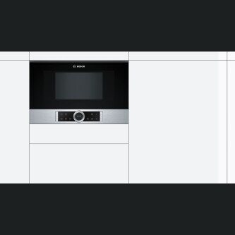 Furrë me mikrovalë Bosch BFL634GS1, 21 l, 900 W, Inox