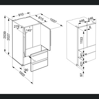 Kombinimi i Frigorifert Liebherr CBNbe 6256 PremiumPlus BioFresh dhe NoFrost, 522 l, F