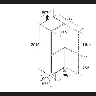 Kombinimi i Frigorifert Liebherr CNbdd 5733, Plus NoFrost, 371 l, D