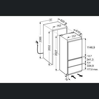 Frigorifer i integruar Liebherr Premium ECBN 5066, BioFresh, NoFrost, 402 l, F