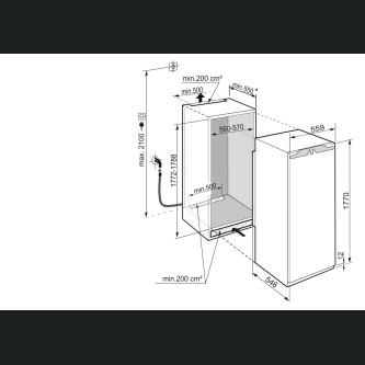 Frigorifer i integruar Liebherr IRBdi 5180, Peak BioFresh, 296 l, D