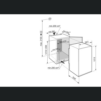 Frigorifer me një derë të integruar Liebherr Premium IRSe 4100, 201 l, E