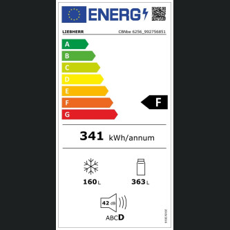 Kombinimi i Frigorifert Liebherr CBNbe 6256 PremiumPlus BioFresh dhe NoFrost, 522 l, F
