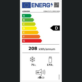Frigorifer i integruar Liebherr ICBNd 5173 Peak, me BioFresh Professional dhe NoFrost, 243 l