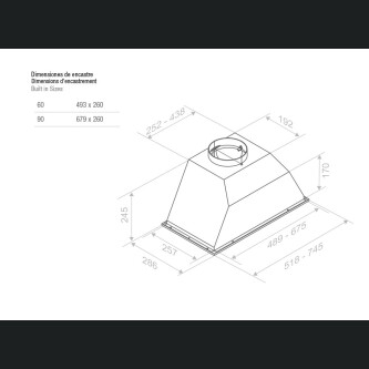 Aspirator i integruar Pando GR05, 60 cm, A, motori v.730