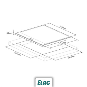 Pllakë me induksion Elag KMI 60625.4-F EC-1500, me funksion LightGuide, 60 cm