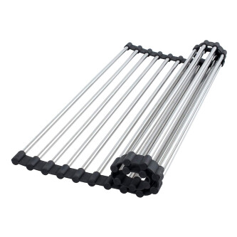 CookingAid Xhami i kalitur I BARDHË Lavaman kuzhine  inox me grirëse të personalizuar me xham të kalitur, kullues enësh/makaronash/frutash, skarë rrokullisje u inox,