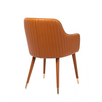 Karrige Jaqueline Leather & Velvet, kadife premium, lëkurë natyrale, këmbë bronzi