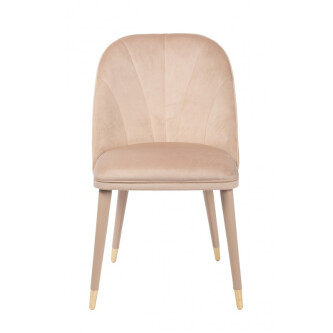 Karrige Celine Leather & Velvet, kadife premium, lëkurë natyrale, këmbë bronzi