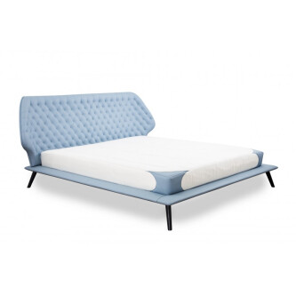 Krevat Boxspring Slim Base Sienna, lëkurë natyrale, i përfshirë dyshek