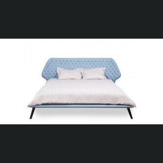 Krevat Boxspring Slim Base Sienna, lëkurë natyrale, i përfshirë dyshek