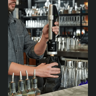 Sistemi i ruajtjes së verërave të gazuara Coravin, i zi