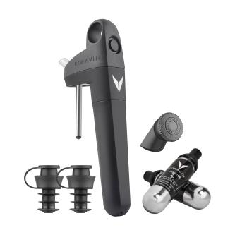 Set i sistemit të ruajtjes së verës Coravin Pivot +, E zezë