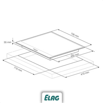 Pllakë me induksion Elag me 2 zona me FusionTechnology KMI 73650.2-F
