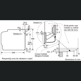 Furrë shumëfunksionale me opsion me avull Bosch HRG7361B1, E zezë, 71 l, A+