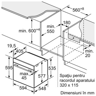 Furrë shumëfunksionale, e integruar Bosch HBG6764B1, vetëpastruese pirolitike, 71 l, A+