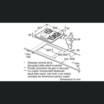 Pllakë e përzier Bosch PSY6A6B20 (elektrike dhe gazi) 60 cm Vitroqeramike, E zezë