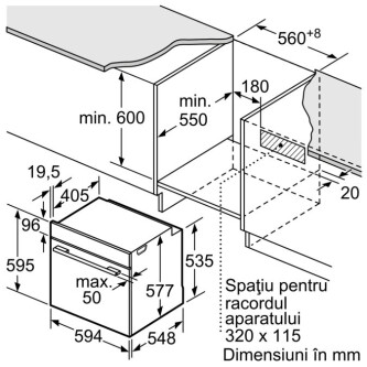 Furrë me integruar Neff B4ACF4AG0, Grafit-Gri, Slide&Hide 71 l, A