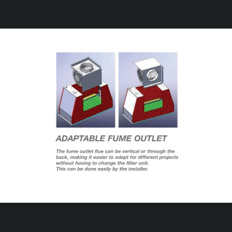 Aspirator i integruar Pando PRO, fuqia motorike V.1250, 100 cm, inox, A+