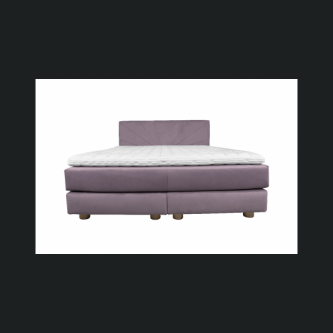 Krevat Sella boxspring, tapiceri lineare, me lartesi fundi krevati 110 cm, dyshek i perfshire, pa siper