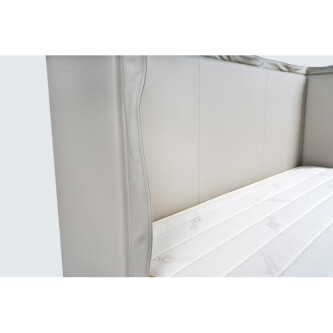 Krevat Boxspring Slim Base TriBeCa, lëkurë natyrale
