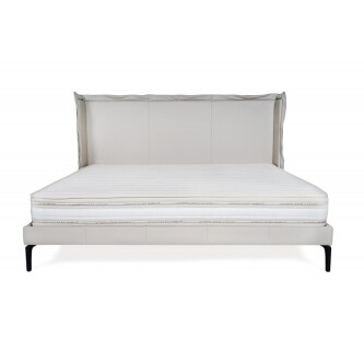 Krevat Boxspring Slim Base TriBeCa, lëkurë natyrale