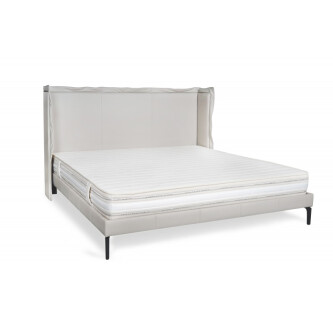 Krevat Boxspring Slim Base TriBeCa, lëkurë natyrale