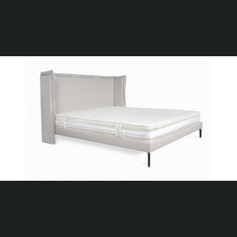 Krevat Boxspring Slim Base TriBeCa, lëkurë natyrale