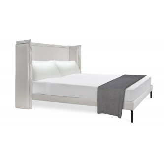 Krevat Boxspring Slim Base TriBeCa, lëkurë natyrale