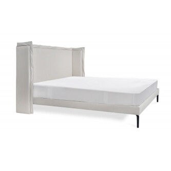 Krevat Boxspring Slim Base TriBeCa, lëkurë natyrale
